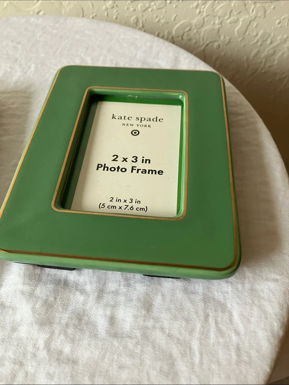 kate spade x Target: Coral & Green Enamel Photo Frame Set- Gold Trim